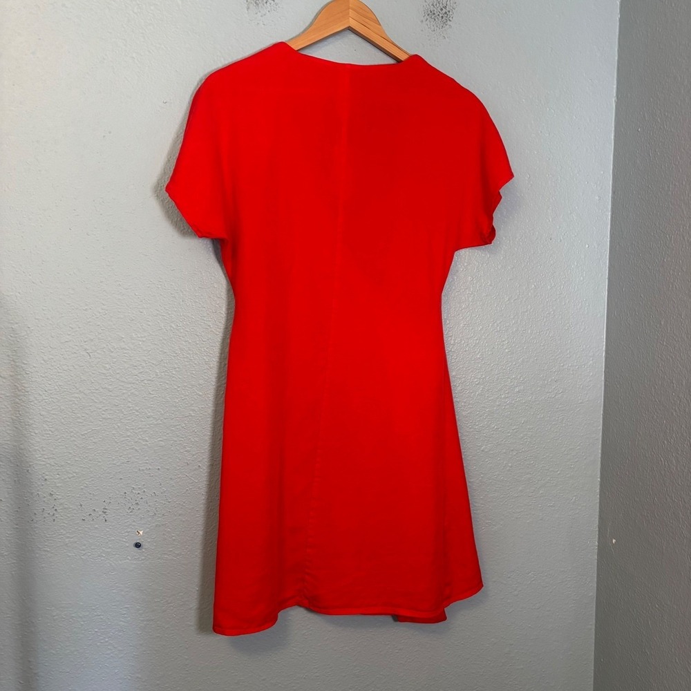 NWT Anthropologie Amadi Red Short Sleeve Wrap Mini Dress Size XS Beach Preppy - Picture 8 of 12